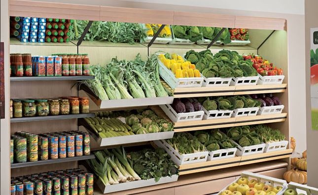 Fruit and vegetable shelves