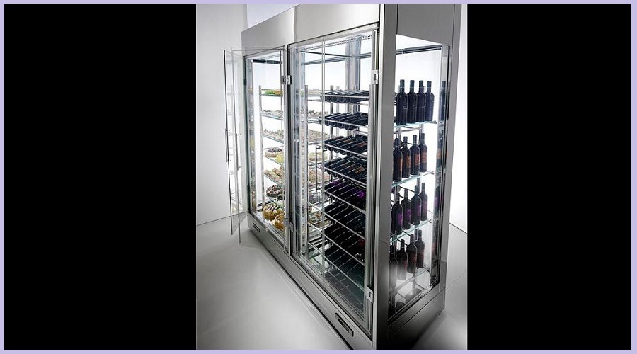Izložbene vertikalne rashladne vitrine za vino i kolače PE2