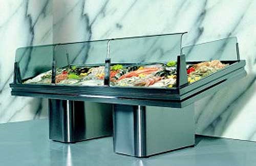 Rashladni stol za ribe mod. Marmo verde