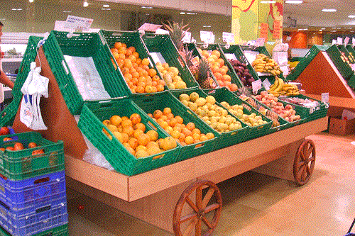 Stalaže i police za voće i povrće centralna za košare