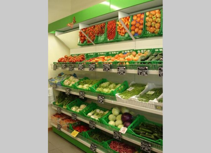 Rabljene police zidne za voće i povrće sa ili bez ogleda 1